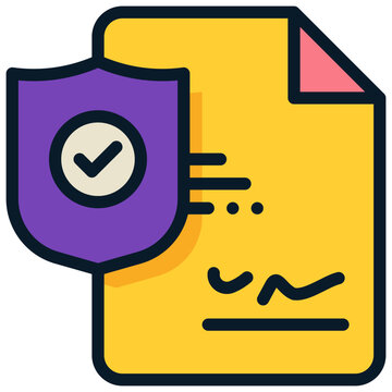 document report paper prevetn protect filled outline icon