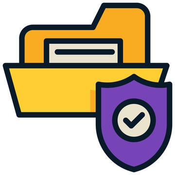 file data folder prevent protect filled outline icon