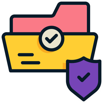 folder database file prevent protect filled outline icon