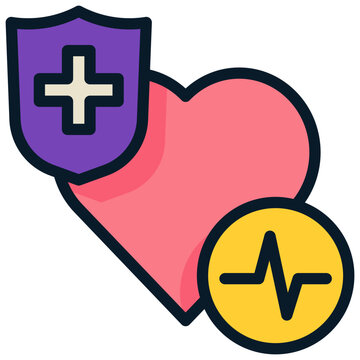 heart health prevent treat protect filled outline icon
