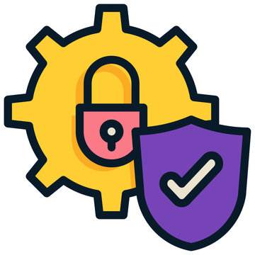 system prevent treat protect check filled outline icon