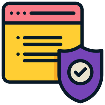 website online data prevent protect filled outline icon