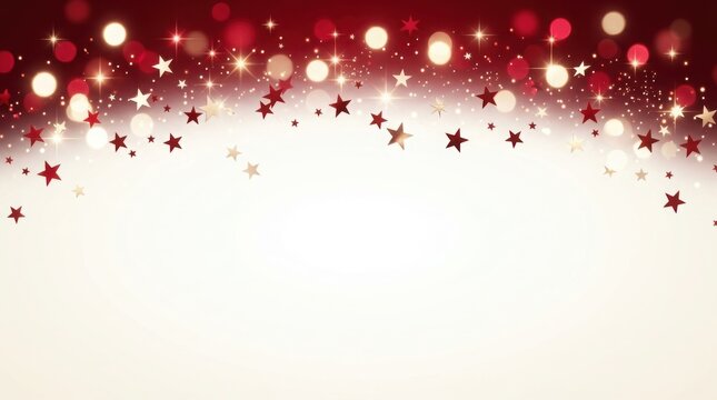 Red christmas and new year festive background with bokeh