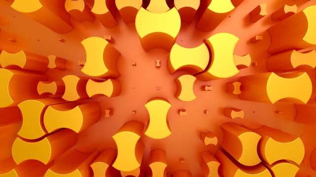 Background of Geometric Shapes. Abstract motion, loop, two color, 3d rendering, 4k resolution
