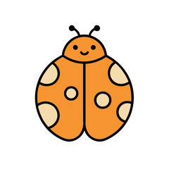Cute cartoon ladybug illustration © lindda