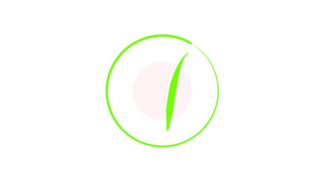 Red cross cancel sign transforming to green checkmark approved icon animation, right wrong decision choice symbol video, red cross mark, prohibition, white background vector motion graphic,