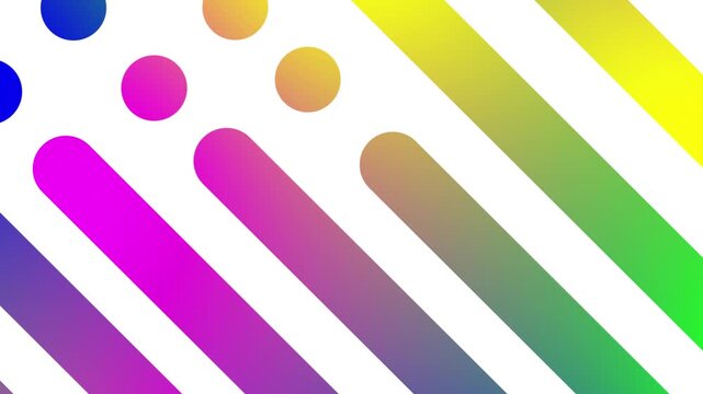 Animated colorful gradient lines and dots abstract motion background