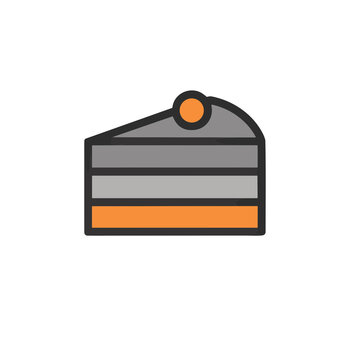 Stylized slice of cake icon
