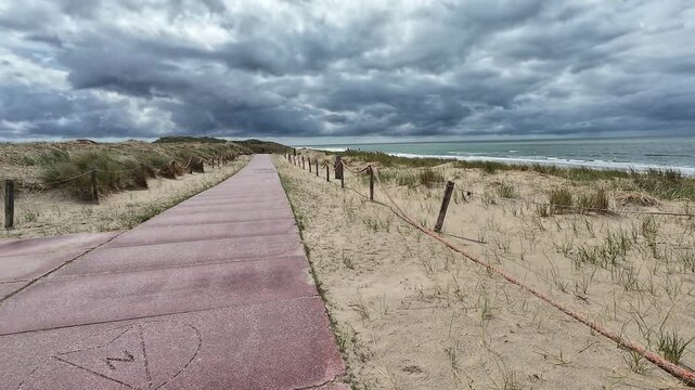 TEXEL, NETHERLANDS: view of the De Koog beach