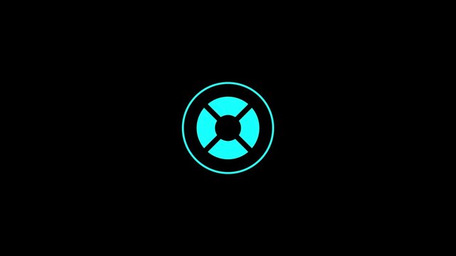 Glowing Cybersecurity Shield with Cross Pattern in Futuristic Dark Digital Interface, Technology Protection and Data Security Concept
