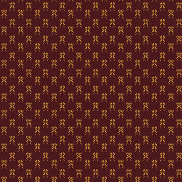 Seamless elegant maroon background featuring luxury gold ornamental motif vector pattern for festive holiday decorations royal textile wallpapers wrapping papers fabric design packages