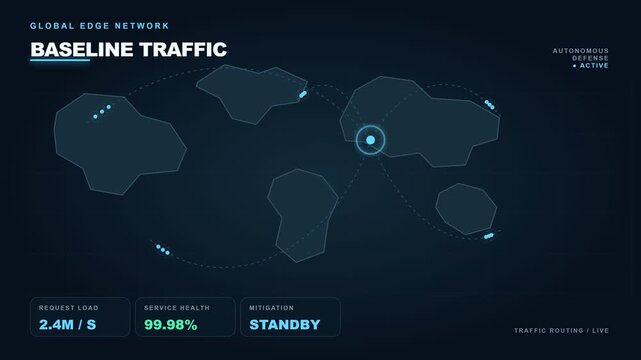 Global DDoS Attack Map Reroutes Traffic Through Automated Mitigation Network