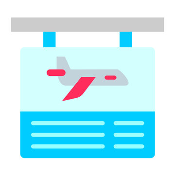 Flight Information Vector Design Icon Style