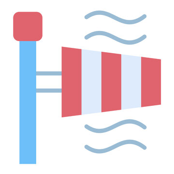 Windsock Vector Design Icon Style