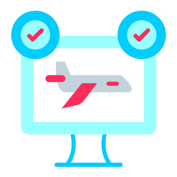 Flight Check In Vector Design Icon Style