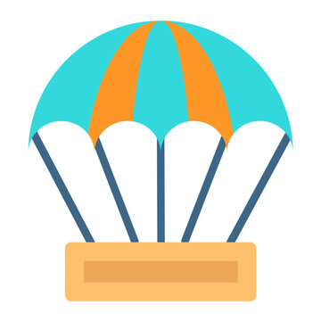 Parachute Vector Design Icon Style