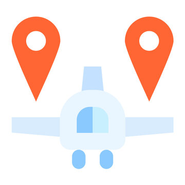 Flight Location Vector Design Icon Style