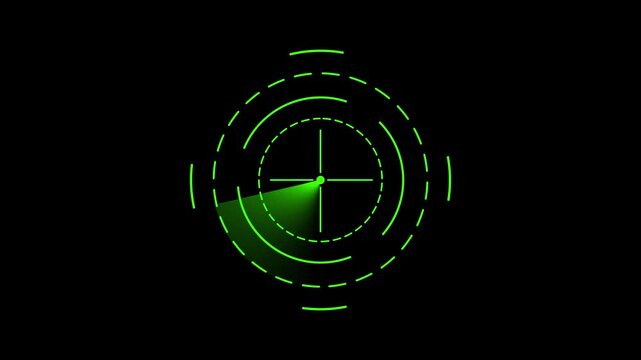 Futuristic Gold Sci-Fi HUD Target Tracker Holographic Facecam Overlay Loop on black background.