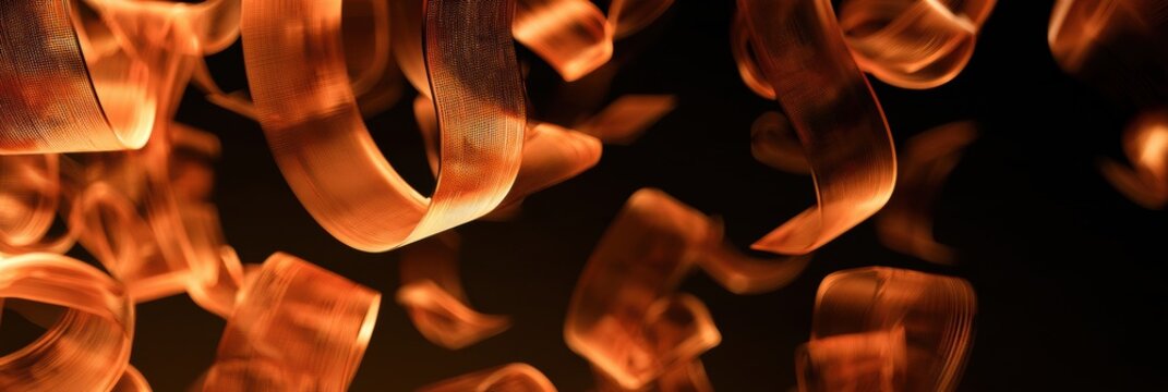 A dark background with amber payment streams representing multiple students buying an online course at once.