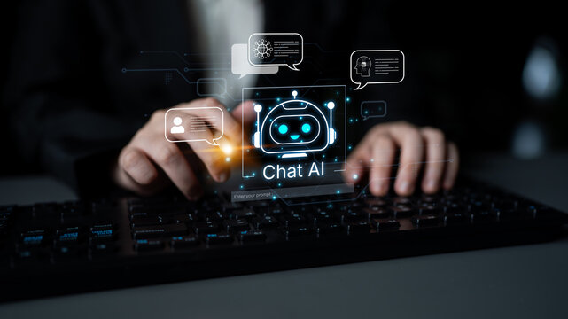 Futuristic AI chatbot with autonomous agent capabilities, AI natural language understanding, and seamless business workflow AI integration. AI for modern productivity and tech solutions. Corpus