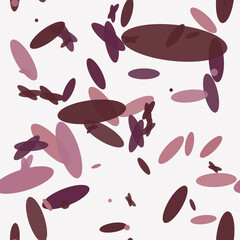Fototapeta premium Botanical leaf pattern seamless background in divine damson