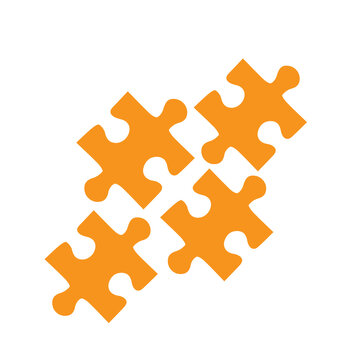 Interlocking Puzzle Pieces Connection and Problem Solving Vector Icon