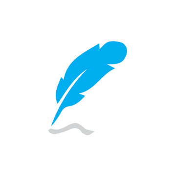Elegant Feather Pen and Lightweight Writing Vector Icon
