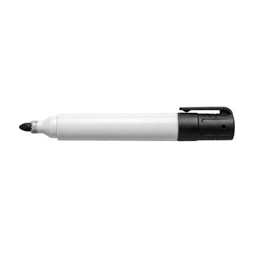 A black and white dry erase marker isolated on transparent background for office or school design projects