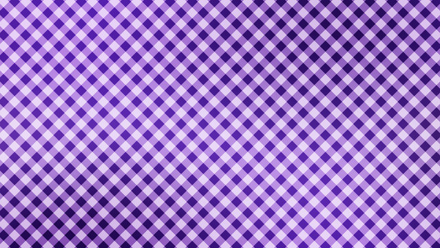 Abstract purple gingham check pattern background with seamless diagonal grid lattice design ideal for modern digital wallpaper, backdrop, and graphic presentation.