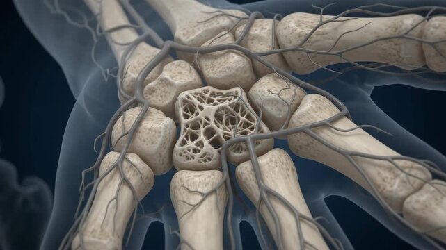 Kienbock Disease Lunate Ischemia in Wrist Anatomy Medical Illustration