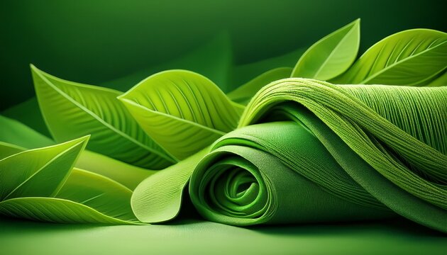eco conscious textile innovations utilizing organic and recycled fibers for sustainable fashion concept of green textile technology generative ai