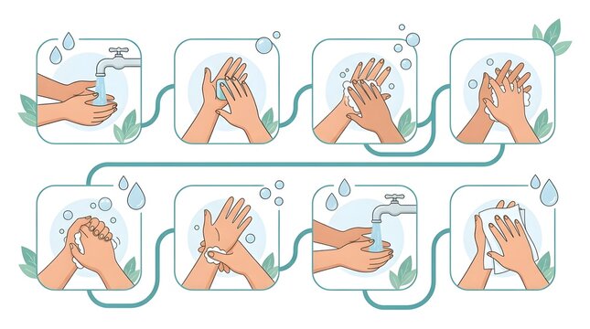 Step by step guide for proper hand washing procedure