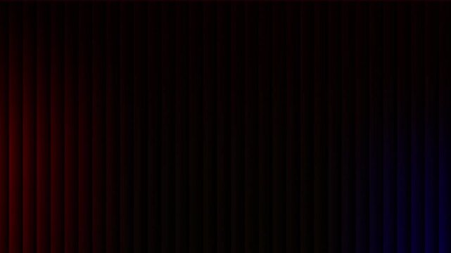 Abstract red and blue vertical light bars animation loop on dark background