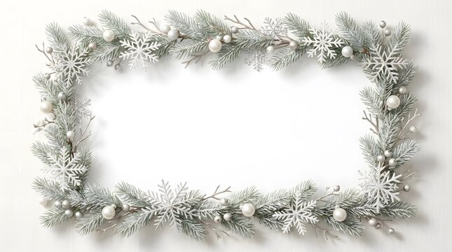 A beautifully crafted grayscale image depicting a festive christmas border evoking a sense of traditional holiday cheer and winter wonderland