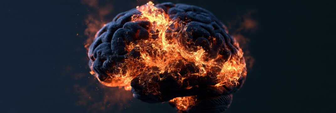 The scene shows glowing cerebrospinal fluid flowing through dark brain tissue, illustrating the glymphatic system at work during sleep.