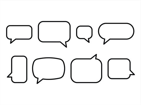 speech bubbles set