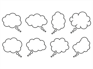 Fototapeta premium set of comic speech bubbles