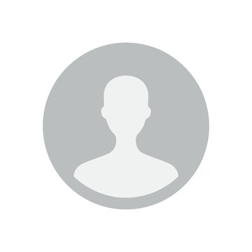 Gray User Profile Icon With Circular Background And White Person Silhouette For Account Interface