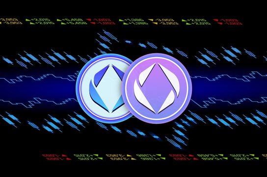 ethereum name service-ens virtual currency images. 3d illustration