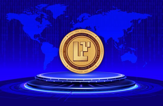 eigen layer-eigen cryptocurrency images on digital background. 3d illustrations.