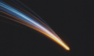 Glowing abstract light streak on a dark background © MDABUUSUF