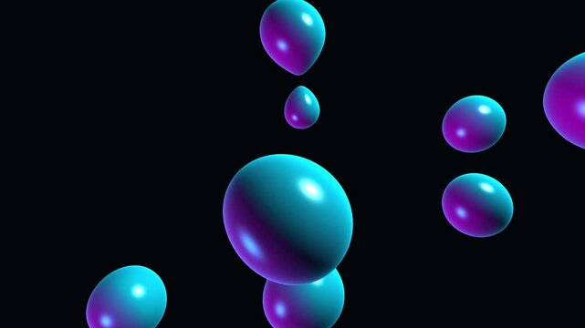 Fullscreen Organic Liquid Fluid Droplets Raymarching Motion Background