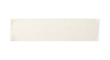 Obraz na płótnie Canvas A single strip of white adhesive fabric tape isolated on a clean white background for design