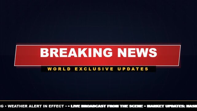 Professional Breaking News Broadcast Graphic Film Overlay for Modern Television Media Productions and Digital Journalism Visual Content