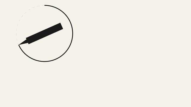 vector illustration of a pen with solid color fill