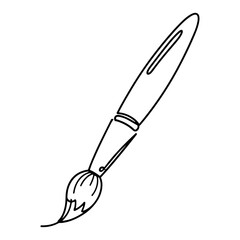 Obraz premium Artist paintbrush with wet paint