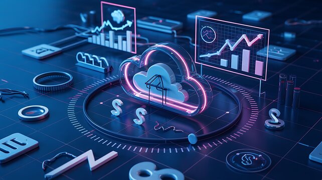 Digital transformation with cloud computing analytics and financial data insights