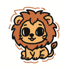 Fototapeta premium Cute lion