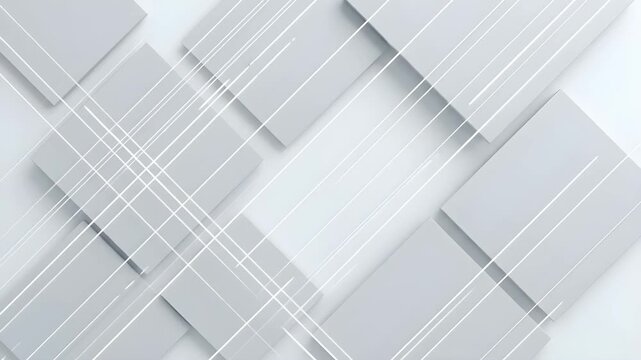 Abstract white light lines gliding across a dark rectangular background with motion blur