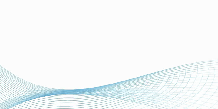 Abstract Blue Wave Background with Flowing Lines, Smooth Curves, Dynamic Motion, Modern Vector Design, Digital Wallpaper Texture and Elegant Business Backdrop